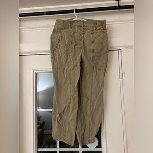 Ulla Johnson Khaki Quilted Chinos